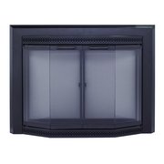 Fireplace Glass Doors Gavin Medium Black GV-7001BL